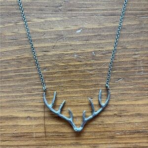 Gorgeous Sterling Silver Antler Necklace
